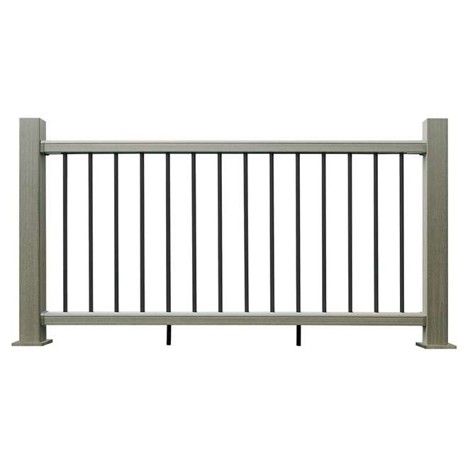 LEADVISION Hybrid Railing 42'' x 72'' Composite Mirage Grey