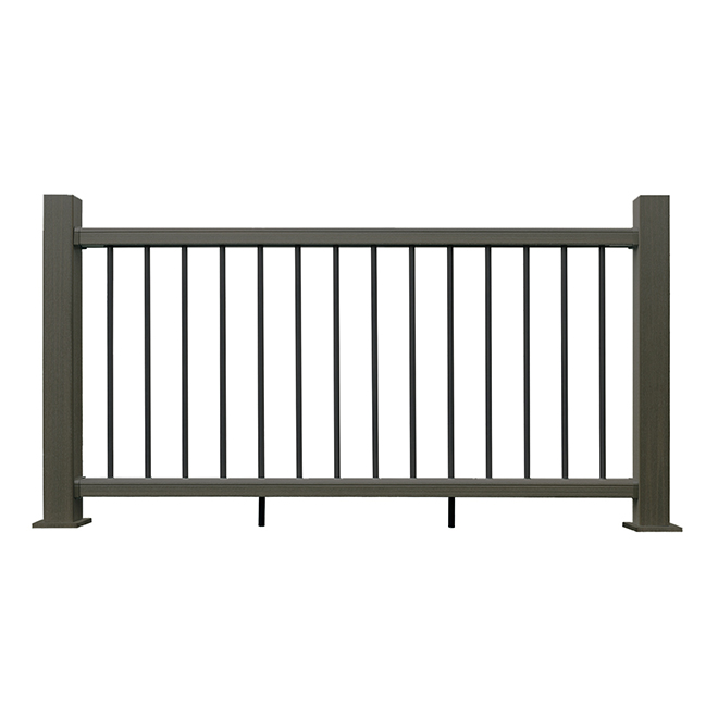 Hybrid Railing - 36" x 72" Section - Composite - Charcoal