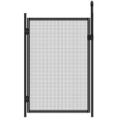 Porte pour clôture de piscine Leadvision, noir, polyester/aluminium, 30 po l. x 48 po H.