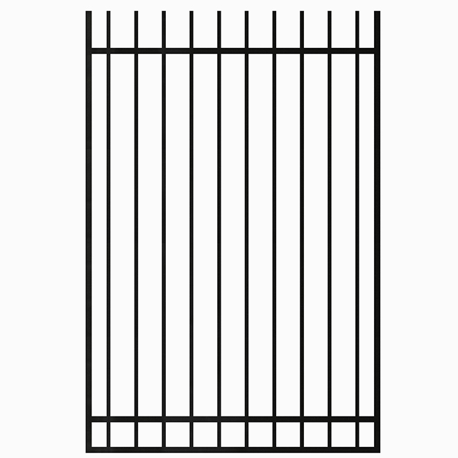 Wrought Iron Gate - 48'' x 72'' - Satin Black