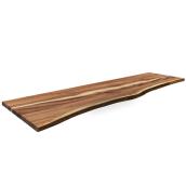 Leadvision Kitchen Countertop - Acacia Wood - Live Edge - 6-ft L x 25 1/2-in W x 1 1/2-in T