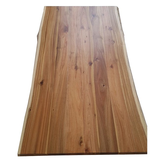 Dessus de table Leadvision en acacia, bordure naturelle, 36" x 70", fini naturel