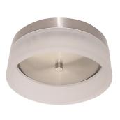 Leadvision 1-Light Round Flushmount - Edgelite - LED - 8-in - Brushed Nickel