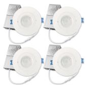 Leadvision ZLED Recessed Gimbal White Ceiling Light Set - Dimmable - 4-in - 11W - 4 Units