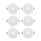 Leadvision ZLED White Slim Round Recessed 6-Light Set - 4-in - 11 W - 3000 K