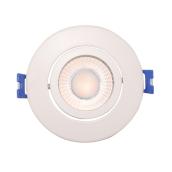 Leadvision 4-in LED Gimbal Recessed Spotlight - Dimmable -- White - Remote Junction Box