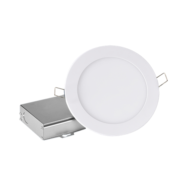 Luminaire DEL encastré ultra-mince Leadvision, boîte de jonction séparée, DEL à intensité réglable, 6 po, blanc