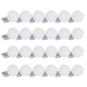 Leadvision Z Ledslim Dimmable 11 W 4-In White Slim LED Recessed 24-Light Set