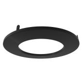 Bordure pour luminaires encastrés 4 po rond noir, 2/pqt