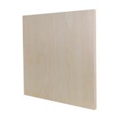 Tablette Cubik en placage de bois de 13,63 po x 14 po, brun