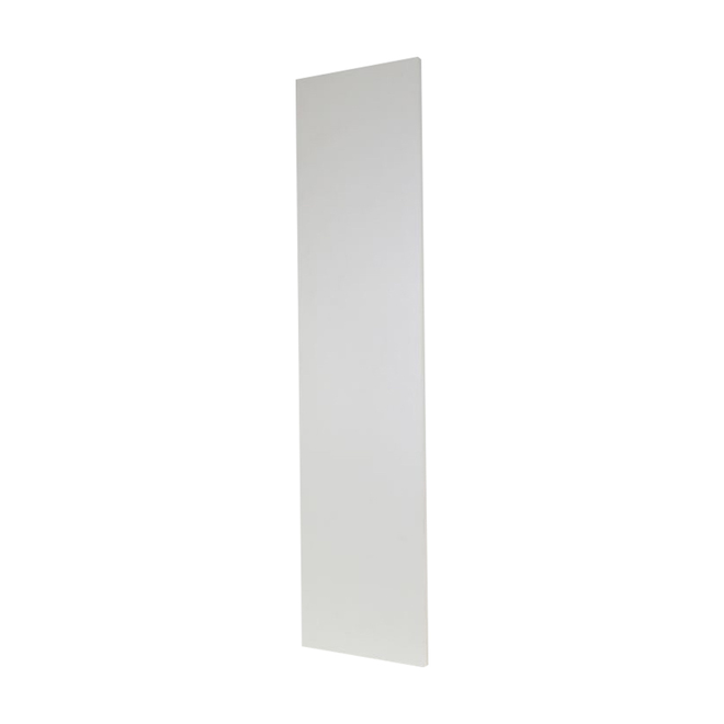 Panneau d'extrémité d'armoire Cubik en mélamine blanche 14 3/4 po x 84 po