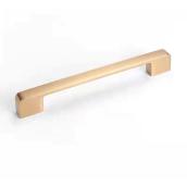 Cubik 5.31 x 0.44-in Brushed Brass Contemporary Cabinet Handle