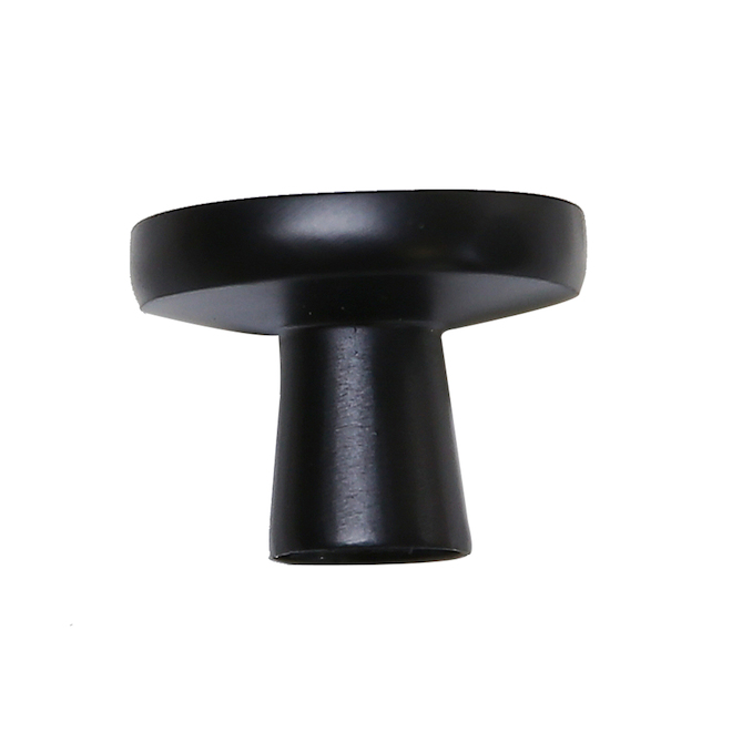 Cubik 1.25-in Matte Black Round Button Contemporary Cabinet Knob (1-Pack)