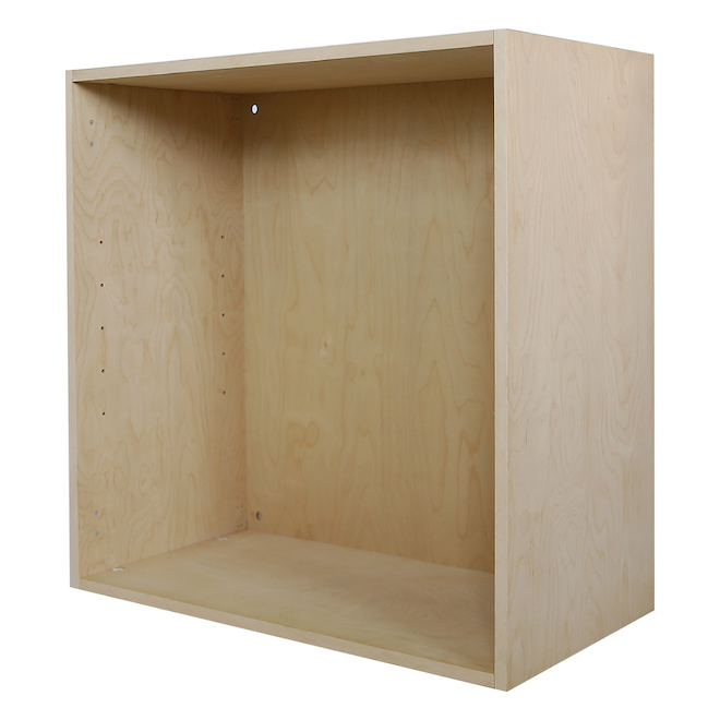 Armoire Cubik 30 x 30 x 14,75 po en placage de bois avec panneau arrière