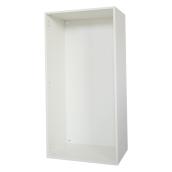 Armoire Cubik 24 x 48 x 14,75 po mélamine blanche avec panneau arrière