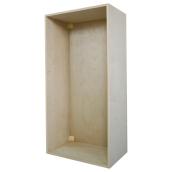 Cubik 24-in W x 48-in H x 14.75-in D Wood Veneer Cabinet with Back Panel