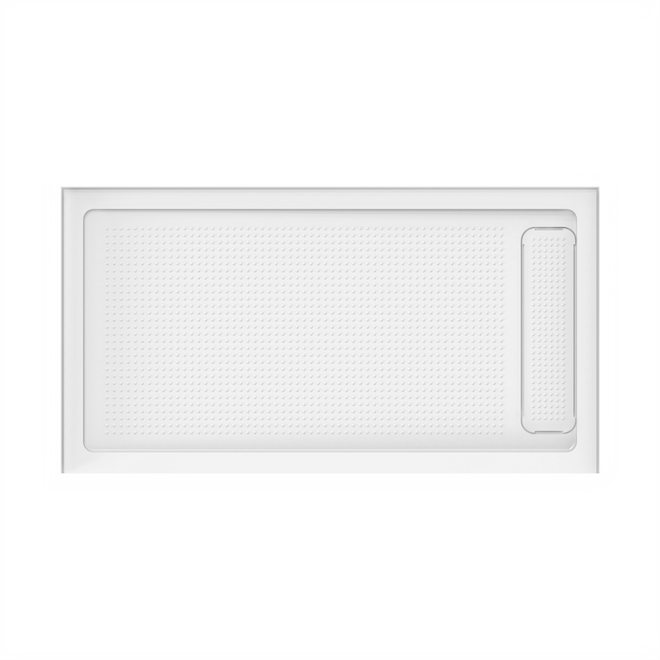 allen + roth 60 x 32-in White Acrylic Non-Slip Rectangle Shower base