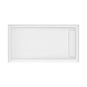 Base de douche rectangulaire antidérapante en acrylique blanc Hera Pro par allen + roth 60 x 32 po