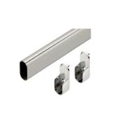 Cubik 24-in to 35.4-in Adjustable Stainless Steel Closet Rod (Hardware Included)