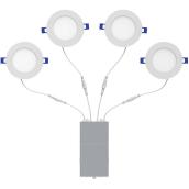 RONA Recessed LED White Lights of 4-in 10 W Round with 5-Colour Choice - Pack of 4