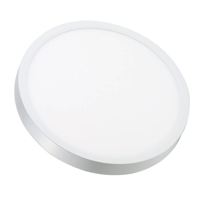 Luminaire de surface DEL RONA 8 po 15 W rond mince avec options de température de couleur, blanc