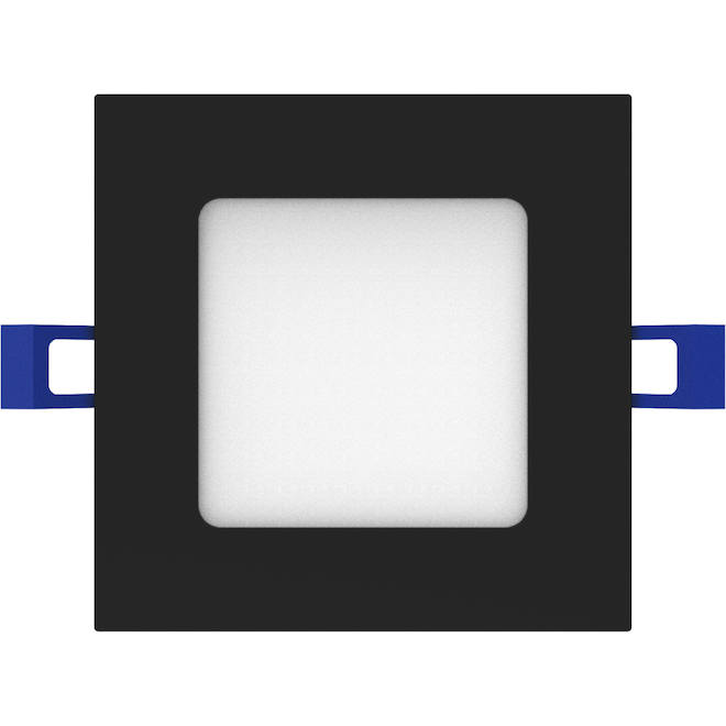 VALU+ Recessed LED Square Light of 4-in 9W Dimmable - Black