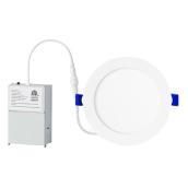 Luminaire encastré DEL RONA rond de 4 po 9 W avec intensité réglable, blanc