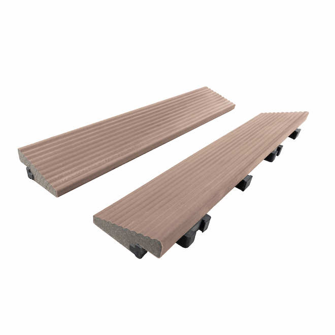 Landon & Co. Vista Straight Edge Trim for Decks in Composite 12 x 2-in Hazelnut - Pack of 2