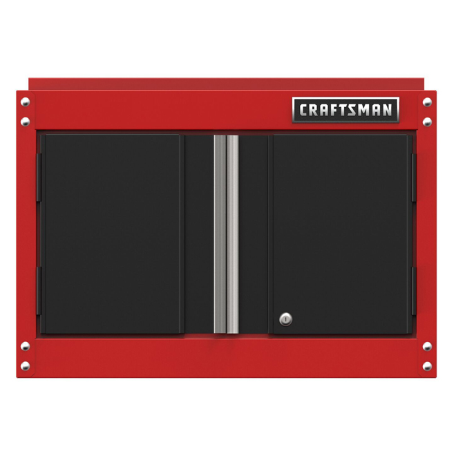 CRAFTSMAN Garage Wall Cabinet 2 Doors Red and Black 18-in