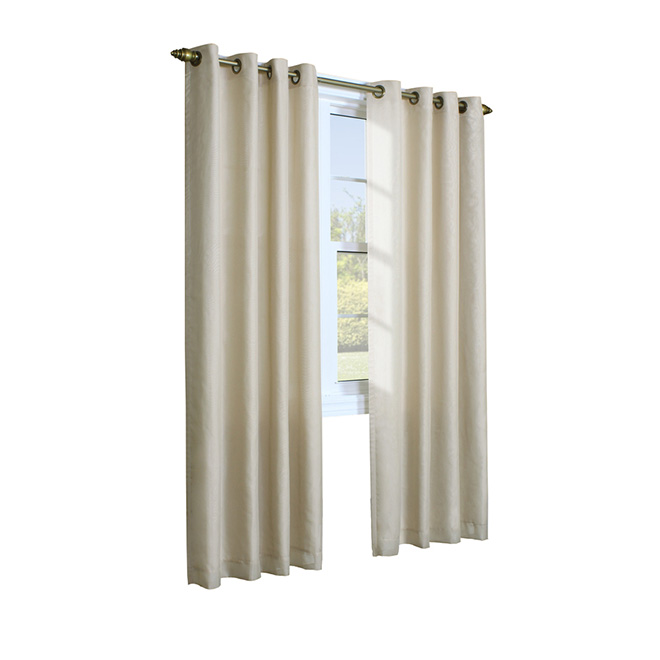 Rhapsody Grommet Curtain Panel - Polyester - 52-in x 84-in - White