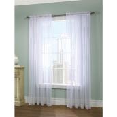 Legacy Sheer Rod-Pocket Curtain Panel - 56-in x 84-in - White