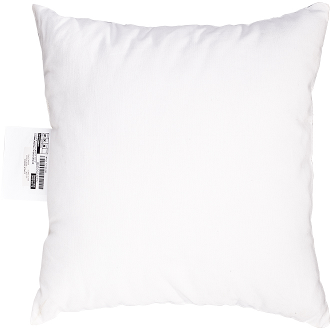 Coussin décoratif, polyester, 18" x 18", blanc/gris