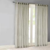 Lindsey Light-Filtering Back Tab Curtain - Polyester - 52-in x 84-in - Linen