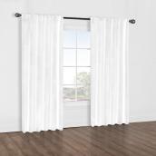 Commonwealth Baxter Back Tab Room Darkening Curtain 52-in x 84-in - White