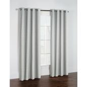 Commonwealth Sabrina Thermal and Light Filtering Single Curtain Panel 52-in x 95-in - Silver