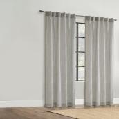 Emma Light-Filtering Curtain - Polyester - 52-in x 84-in - Grey