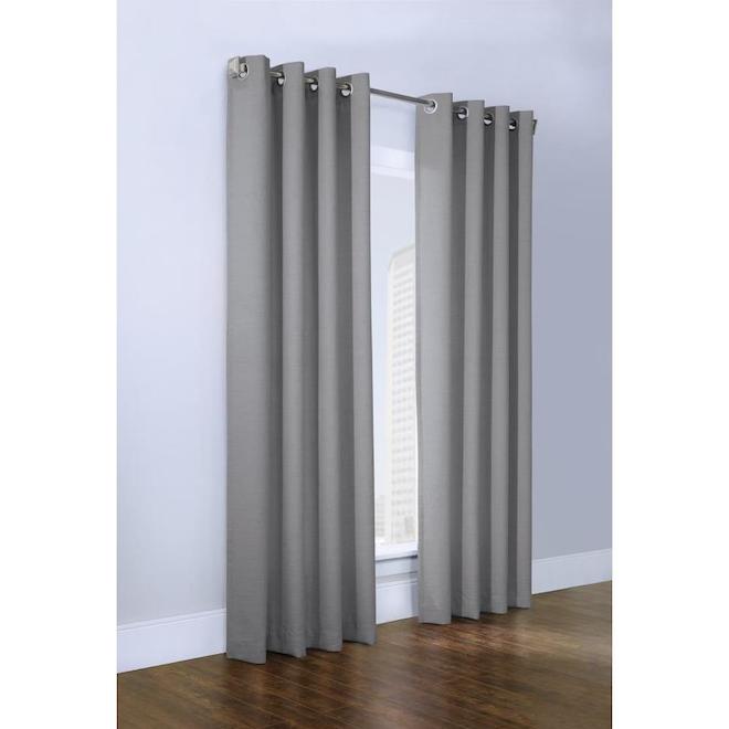 Image of Commonwealth | Grey Mulberry Grommet Curtain Panel 54-In X 84-In - Grey | Rona