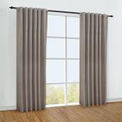 Mulberry Light-Filtering Back Tab Curtain - Polyester - 54-in x 84-in - Blush