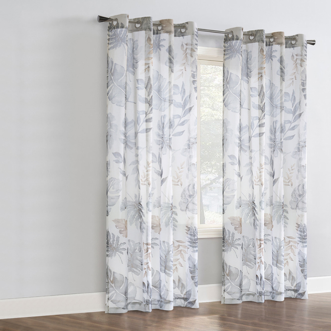 Image of Commonwealth | Alba Light-Filtering Curtain With Grommets - 52-In X 84-In - Taupe | Rona
