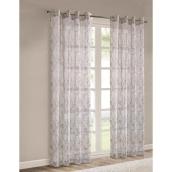 Commonwealth Jenny Grommet Curtain Panel 52-in x 84-in - Grey