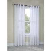 Broadway Light-Filtering Grommet Curtain Panel - Polyester - 52-in x 95-in - White