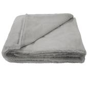 Signature 50-in x 60-in Grey Faux Fur Throw