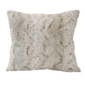 Signature 18-in Square Taupe Faux Fur Decorative Throw Pillows - 2-Pack