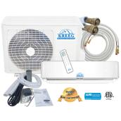 Kreeg 18,000 BTU wall-mounted heat pump with 25-ft pipes pre-charged, R-410a refrigerant and installation kit included