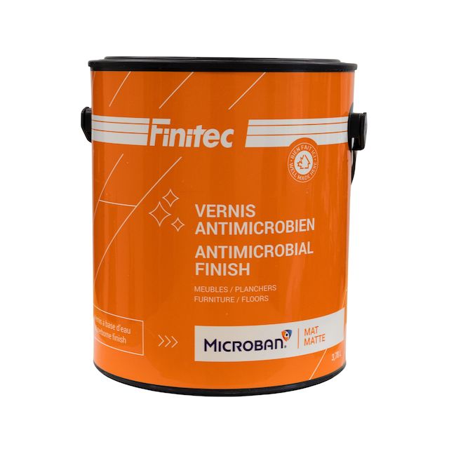 Vernis antimicrobien Finitec à base d'eau mat 3,78L