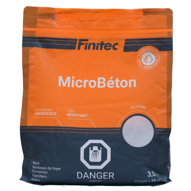 Peinture à béton MicroBéton de Finitec 3,5 kg, gris platine