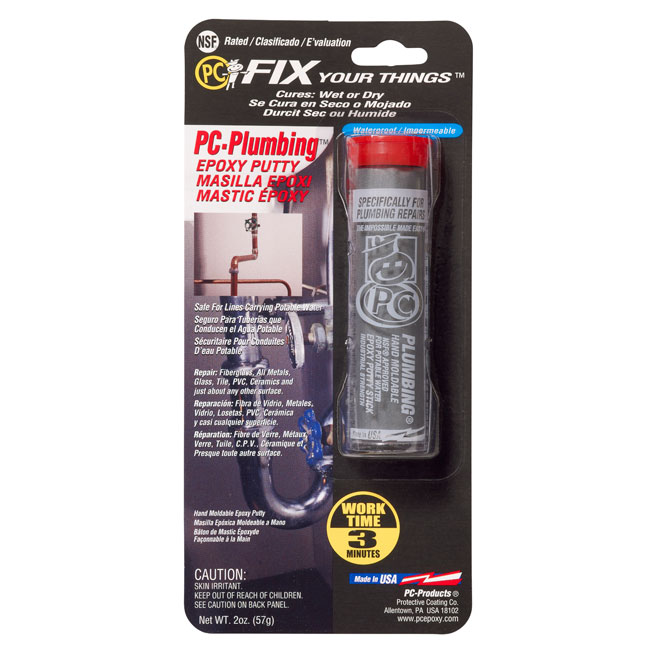 Waterproof Plumbing Epoxy Putty - Grey - 2 oz