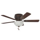 Harbor Breeze Mayfield 5-Blade 44-in Bronze and Teak Integrated LED Light Ceiling Fan