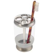 Porte brosse à dent Lusso, clair/givré/inox