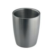 InterDesign Forma Bathroom Tumbler - Stainless Steel - Brushed Finish - 3.1-in L x 3.7-in H x 3.1-in W